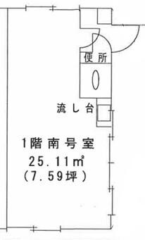ＥＩＫＥＮビル（1階南） 間取り図画像