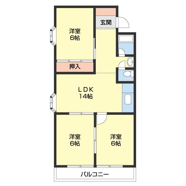 秋葉山マンション（301） 間取り図画像