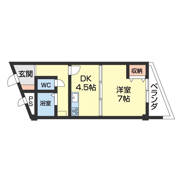 ブルーハイツ月読橋（406） 間取り図画像