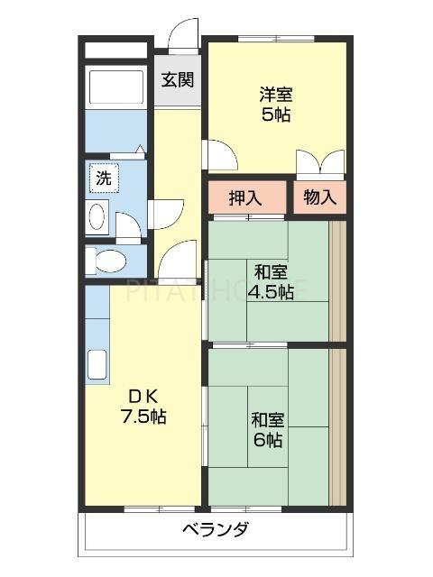 VIASACRA岩出（207） 間取り図画像