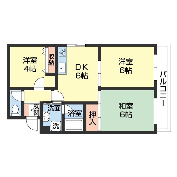 サイカプラザ（306） 間取り図画像