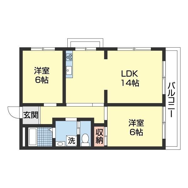 センチュリーハイツ和歌浦（202） 間取り図画像