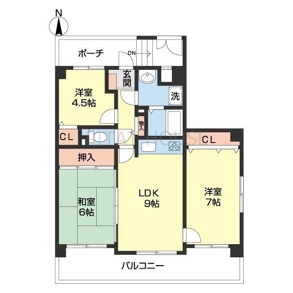 和歌山市塩屋マンション 間取り図画像