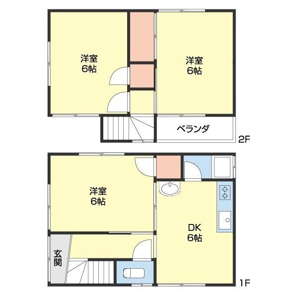 松江中戸建 間取り図画像