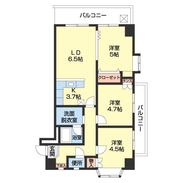 パル・シャトー海南（904） 間取り図画像