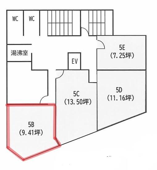 第2垂井ビル（5Ｂ） 間取り図画像