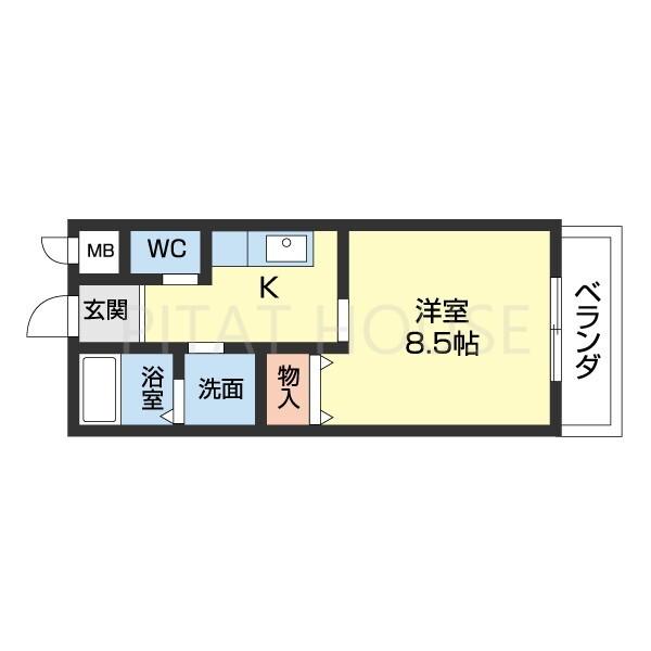 ルガール直川（203） 間取り図画像