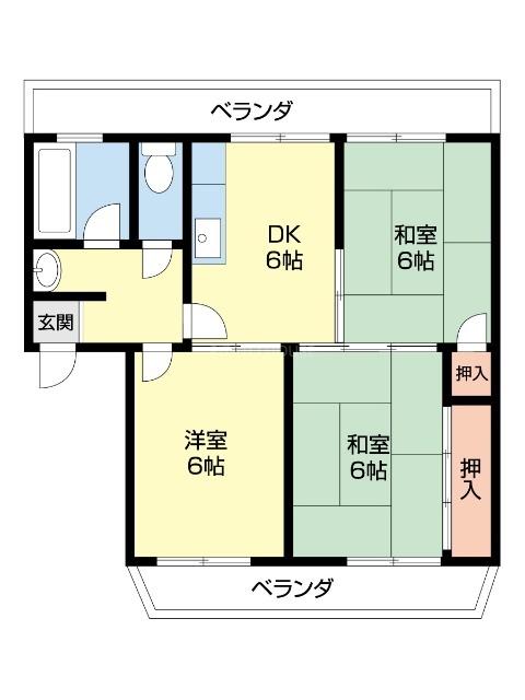 第1小杉マンション（406） 間取り図画像