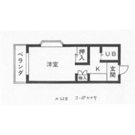 コーポかなや（2A） 間取り図画像