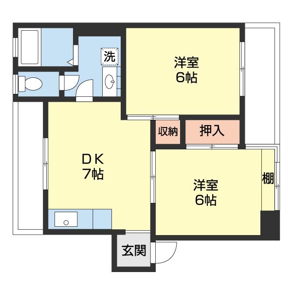 ハイツ有本（102） 間取り図画像