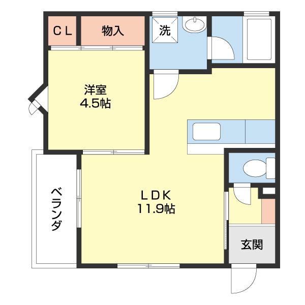 CASA　kurotori（201） 間取り図画像
