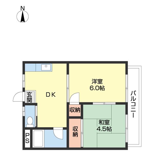 ハイツ岩本Ⅱ（101） 間取り図画像