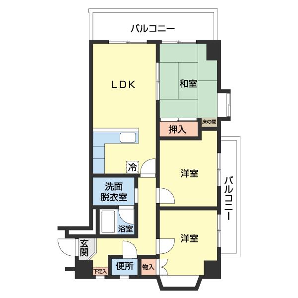 パル・シャトー海南（304） 間取り図画像