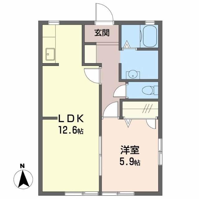 ハイツ萩（101） 間取り図画像