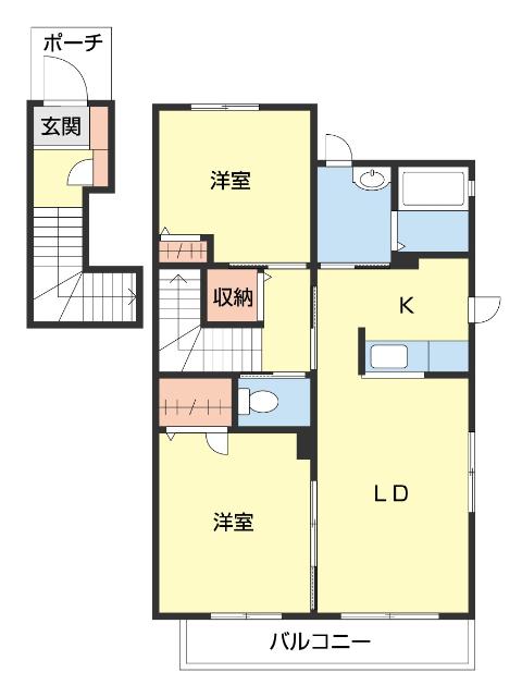 シャーメゾン有本（205） 間取り図画像