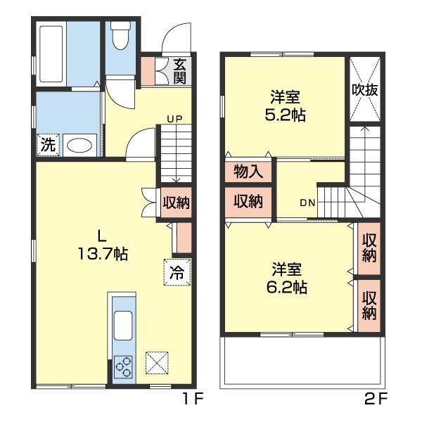 テラスハウス北出島（1） 間取り図画像