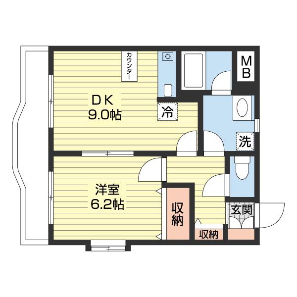 フローラゆう（301） 間取り図画像