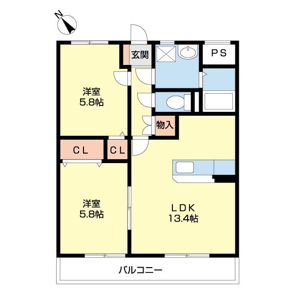 ユーミー新留丁・ファーストステージ（203） 間取り図画像