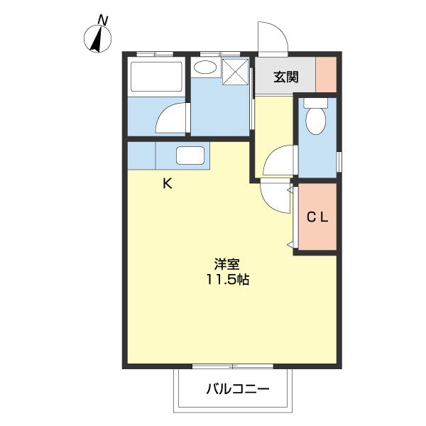 モンテ・エスポワール田中町（203） 間取り図画像