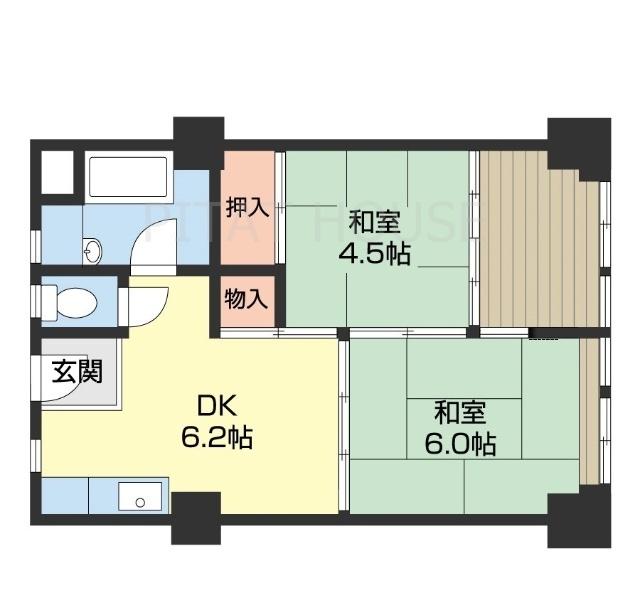 和歌山市十三番丁マンション 間取り図画像