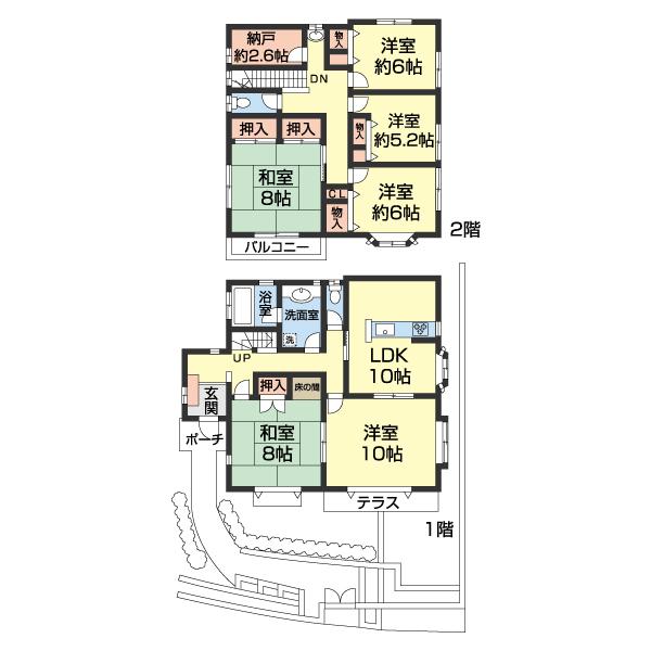 橋本市光陽台1丁目戸建（-） 間取り図画像