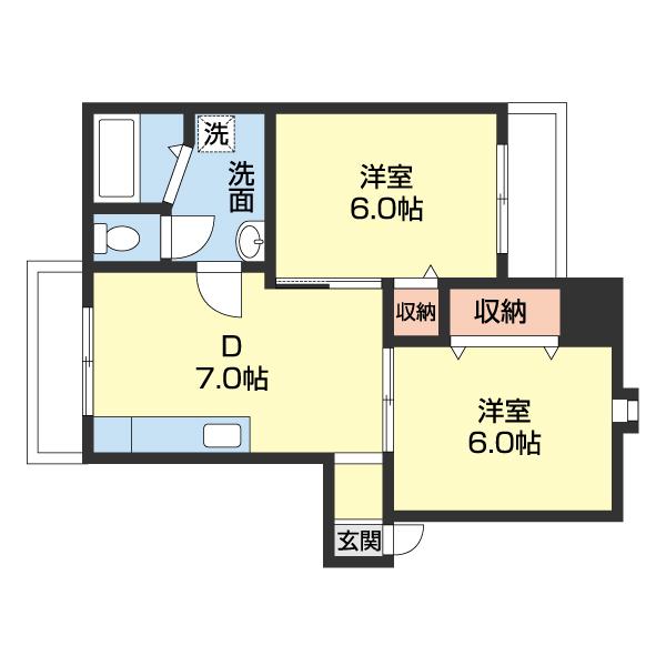 ハイツ有本（205） 間取り図画像