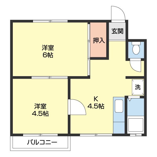 楠見マンション（201） 間取り図画像