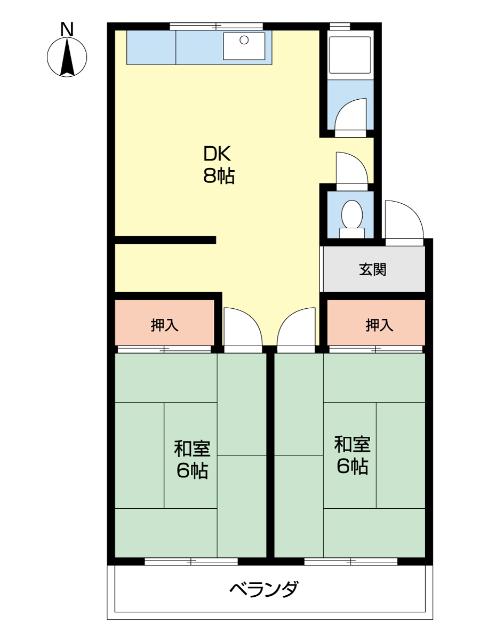 グリーンハイツ向陽（801） 間取り図画像