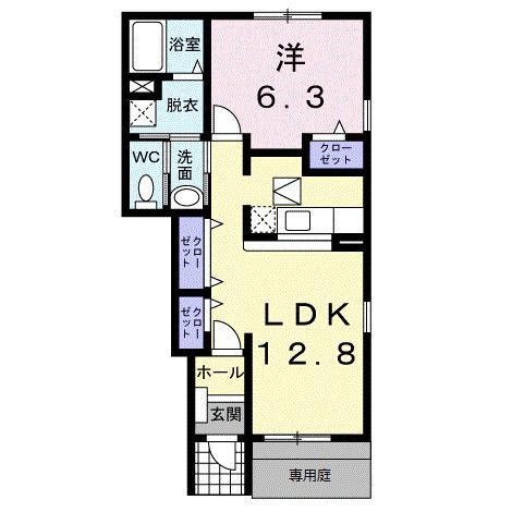 アウローラ神楽野Ⅱ（102） 間取り図画像