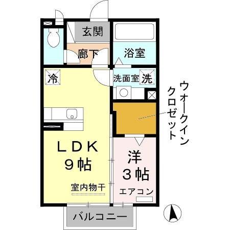 あーばんはいつ神前（ｺｳｻﾞｷ）　Ｂ棟（B202） 間取り図画像