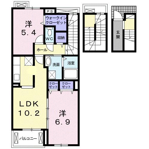 リヴェール土入　Ⅰ（302） 間取り図画像
