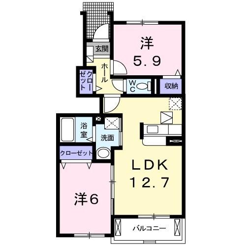 シャノアール　中迫（103） 間取り図画像