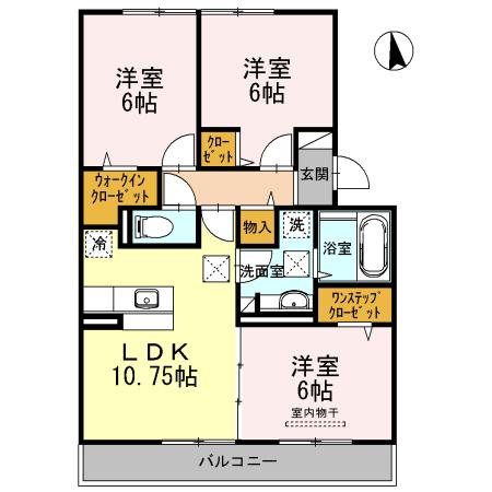 コリド黒田　B棟（B105） 間取り図画像
