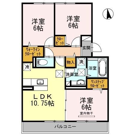 コリド黒田　B棟（B105） 間取り図画像