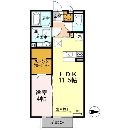 セジュールショコラ（102） 間取り図画像