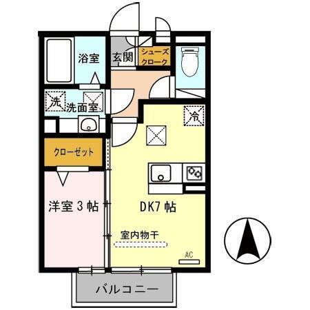 ラ・フルール西高松（105） 間取り図画像