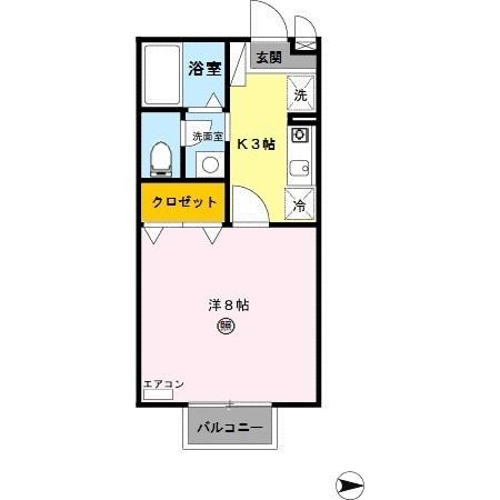 ソレイユ・オーミ（107） 間取り図画像