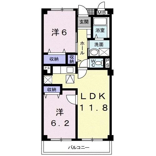 ラトゥール（102） 間取り図画像