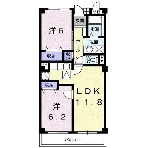 ラトゥール（102） 間取り図画像