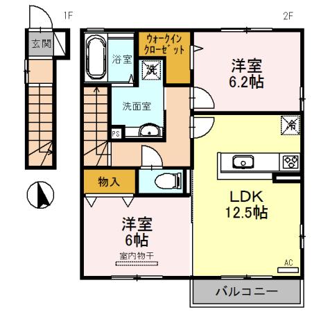 Ｊハープ木ノ本（201） 間取り図画像