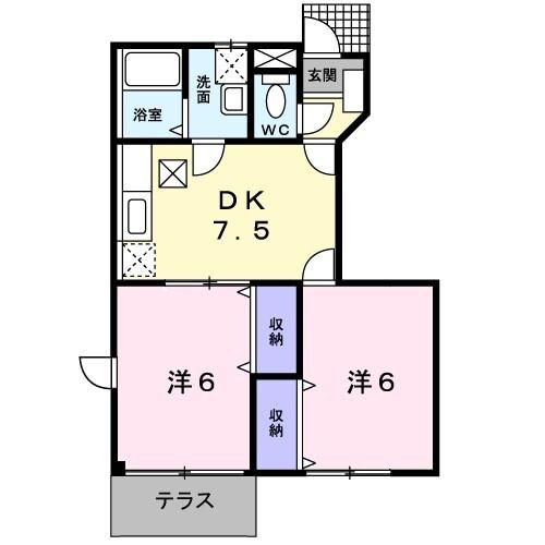 ジョイリバ−Ⅱ（102） 間取り図画像