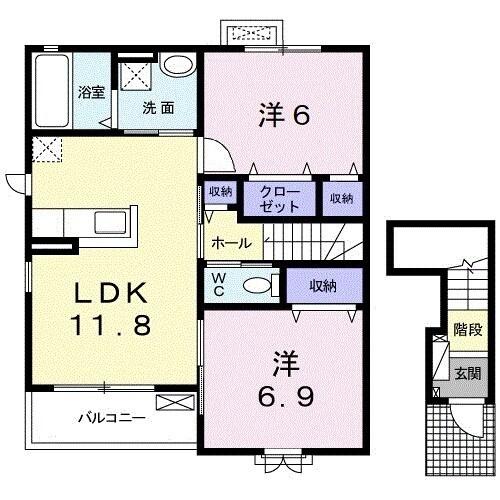 クレバーハウスⅡ（201） 間取り図画像