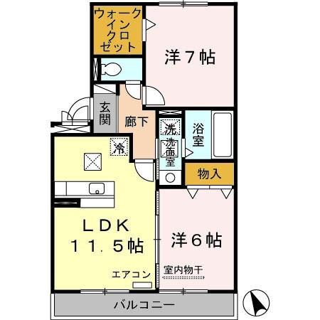 グレイス ヒルズ（106） 間取り図画像