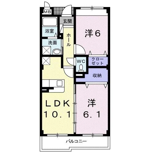 リヴェール栄谷（205） 間取り図画像