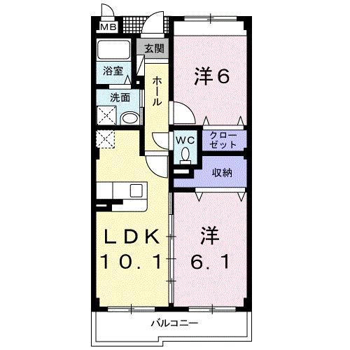 リヴェール栄谷（205） 間取り図画像