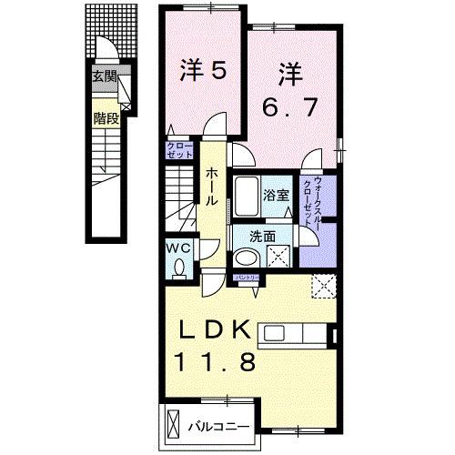 パミドーリⅣ（201） 間取り図画像