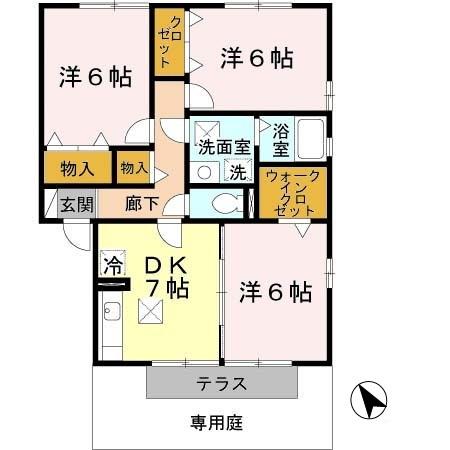 ウィルモア・ファーム　Ａ棟（A102） 間取り図画像