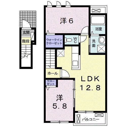 花・うらら（203） 間取り図画像