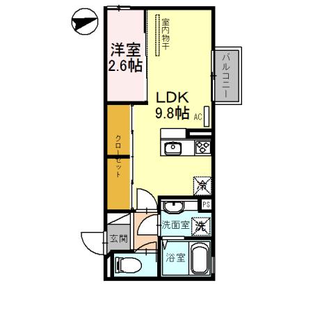 ファミール中之島（206） 間取り図画像