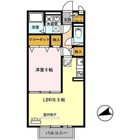 JOY WAVE YAMATO　A棟（A101） 間取り図画像